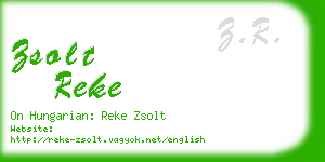 zsolt reke business card